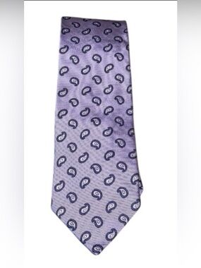 Bigi Cravatte Milano Handmade Italian Silk Tie NWT Lavender Paisley